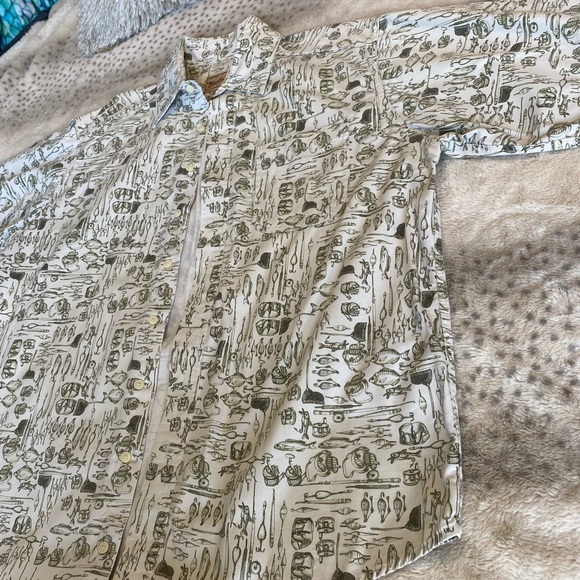 🎣 Mens Woolrich fishing button up XL - Picture 3 of 13